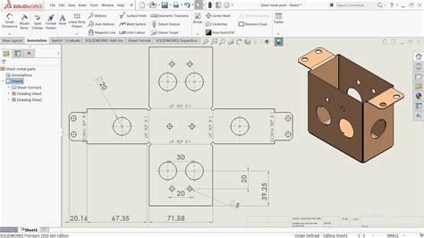 Sheet metal drawing 